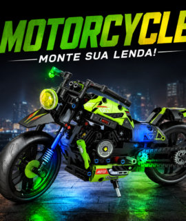 MOTO Motocycle Blocos de Montar Jiqile Verde Preto 435 Pç GDR1962