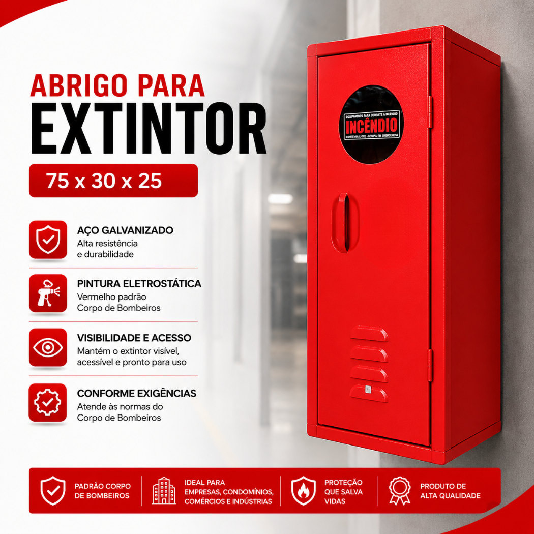 Abrigo para Extintor sobrepor 75x30x25 - Imagem 3